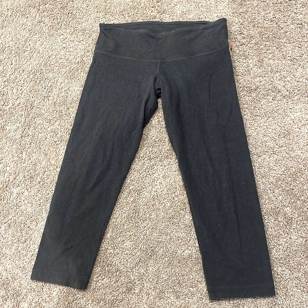 Lululemon crop cropped leggings grey charcoal heather